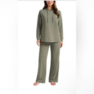 Max & Mia Sage Green 2-Pc Hoodie & Lounge Set • Small• Cozy + Trendy